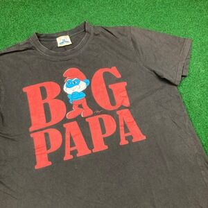 Vintage The Smurfs Big Papa Shirt Mens‎ XL Black 2011 Animated Movie Promo Tee